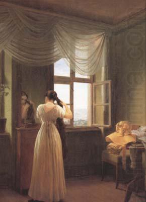 Georg Friedrich Kersting Woman before a Mirror (mk10) china oil painting image